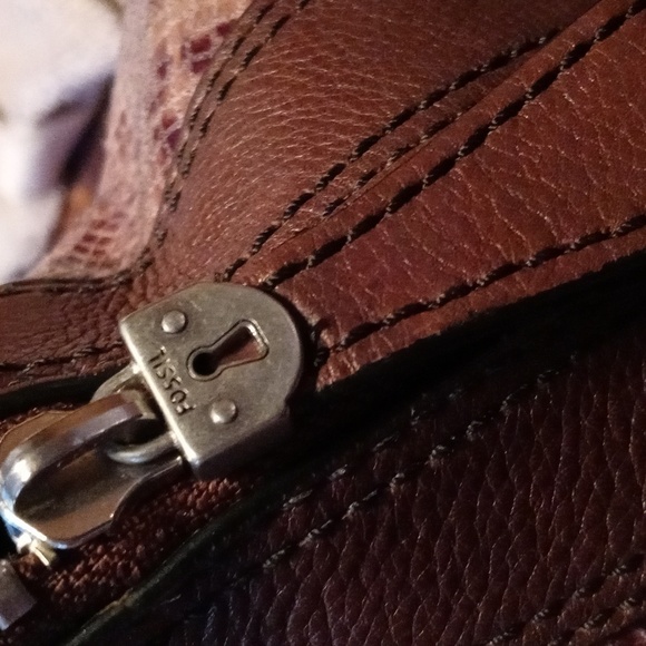 Fossil | Leather Snake Skin Bucket Bag - Picture 9 of 14